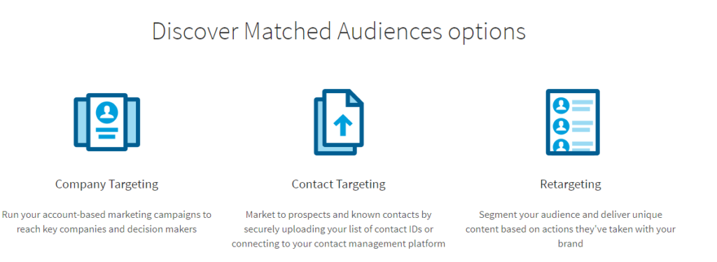 Discover Matched Audiences options