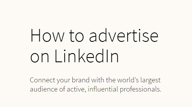 How to advertise on LinkedIn